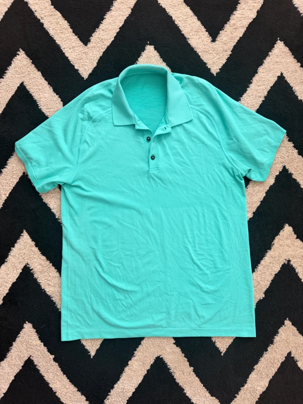 Lululemon Metal Vent Tech Polo Golf Shirt turquoise teal green size Mens size L